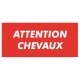 Autocollant Attention chevaux