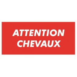 Autocollant Attention chevaux