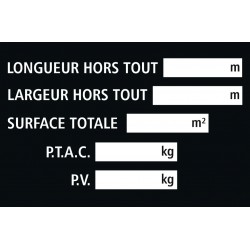 Autocollant plaque TARE