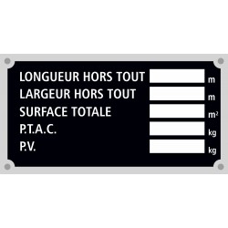 Autocollant plaque TARE remorque