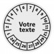 Pastille calendrier votre texte à personnaliser