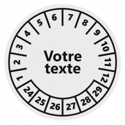 Pastille calendrier votre texte à personnaliser