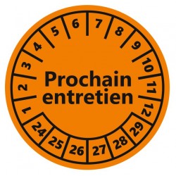 Autocollant calendrier prochaine inspection