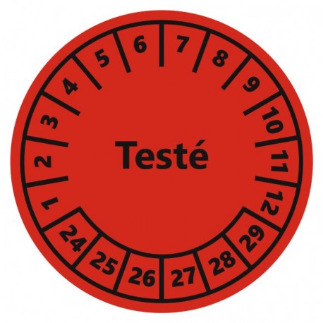 Autocollant calendrier prochain réglages