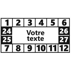 Pastille calendrier valable jusqu'au (rectangle)