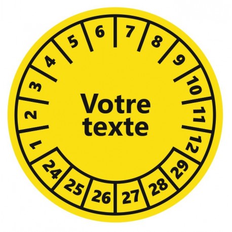 Pastille de controle personnalisable 2025