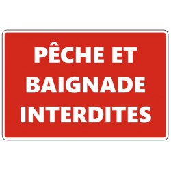 Panneau baignade interdite