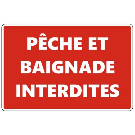 Panneau baignade interdite