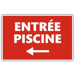 Panneau entrée piscine (rouge) droite