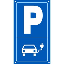 Panneau parking voiture électrique