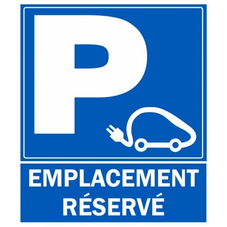 Panneau voiture électrique parking