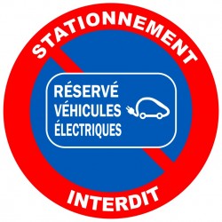 Panneau réservé véhicule électrique