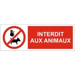 Panneau interdit aux animaux (REFE715)