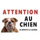 Panneau attention au chien propriété privée