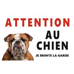 Panneau attention au chien propriété privée