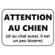 Panneau attention au chien bulldog