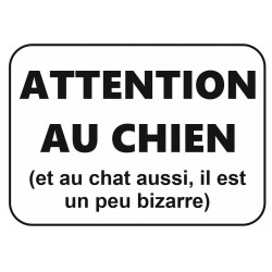 Panneau attention au chien bulldog