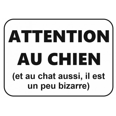 Panneau attention au chien bulldog