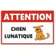 Panneau attention chien de mauvaise humeur