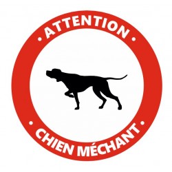 Panneau danger chien méchant