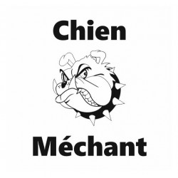 Panneau chien gentil mais propriétaire méchant (humour)