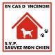 Autocollant chien méchant