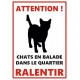 Panneau chat en balade