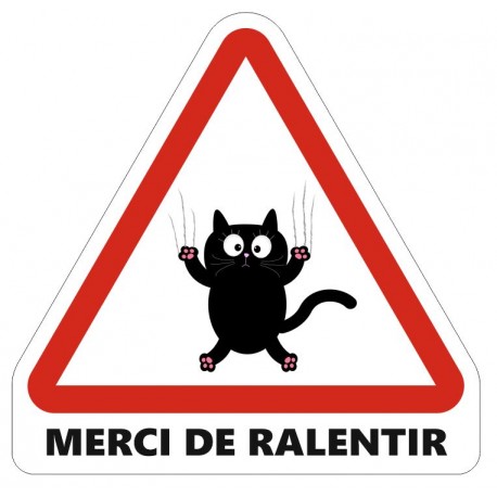 Plaque attention aux chats