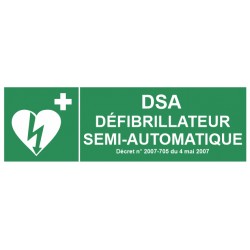 Autocollant DA défibrillateur semi-automatique signalétique