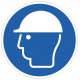 Panneau ISO 7010 M014 – Casque de protection obligatoire