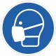 Panneau ISO 7010 M016 – Masque de protection obligatoire