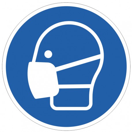 Panneau ISO 7010 M016 – Masque de protection obligatoire