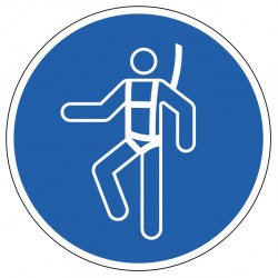 Pictogramme harnais de sécuité obligatoire