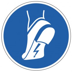 Panneau chaussures antistatiques obligatoires M032