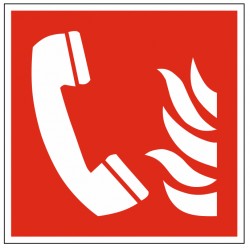 Panneau téléphone à utiliser en cas d'incendie F006