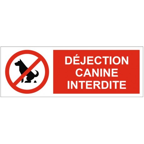 Panneau déjection canine interdite