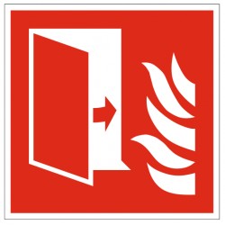 Panneau porte coupe-feu symbole