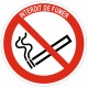 Pictogramme avec sigle interdit de fumer 