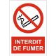 Panneau interdit de fumer