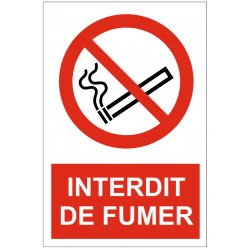 Panneau interdit de fumer