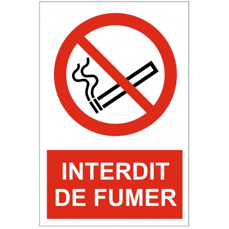 Panneau interdit de fumer