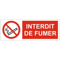 Panneau strictement interdit de fumer
