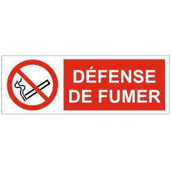 Panneau ou autocollant défense de fumer