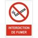 Panneau interdiction de fumer sigle