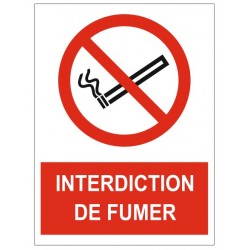 Panneau interdiction de fumer sigle (REFAB160)
