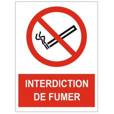 Panneau interdiction de fumer sigle