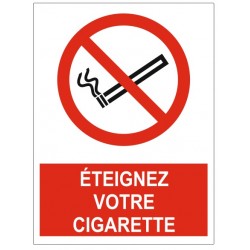 Panneau éteignez votre cigarette (REFAB170)