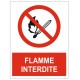 Panneau flamme interdite P003