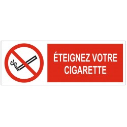 Panneau éteignez votre cigarette