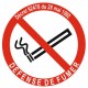 Pictogramme défense de fumer